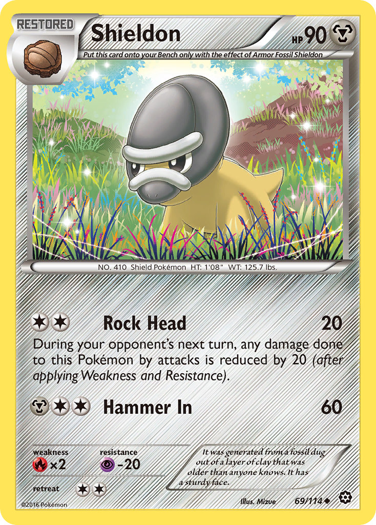 Shieldon (69/114) - Steam Siege Pokémon Card