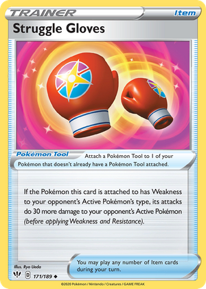 Struggle Gloves (Trainer: Pokémon Tool) (171/189) - Darkness Ablaze (Reverse Holo)
