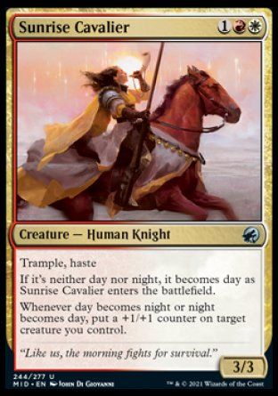 Sunrise Cavalier (Innistrad: Midnight Hunt) Trading Card