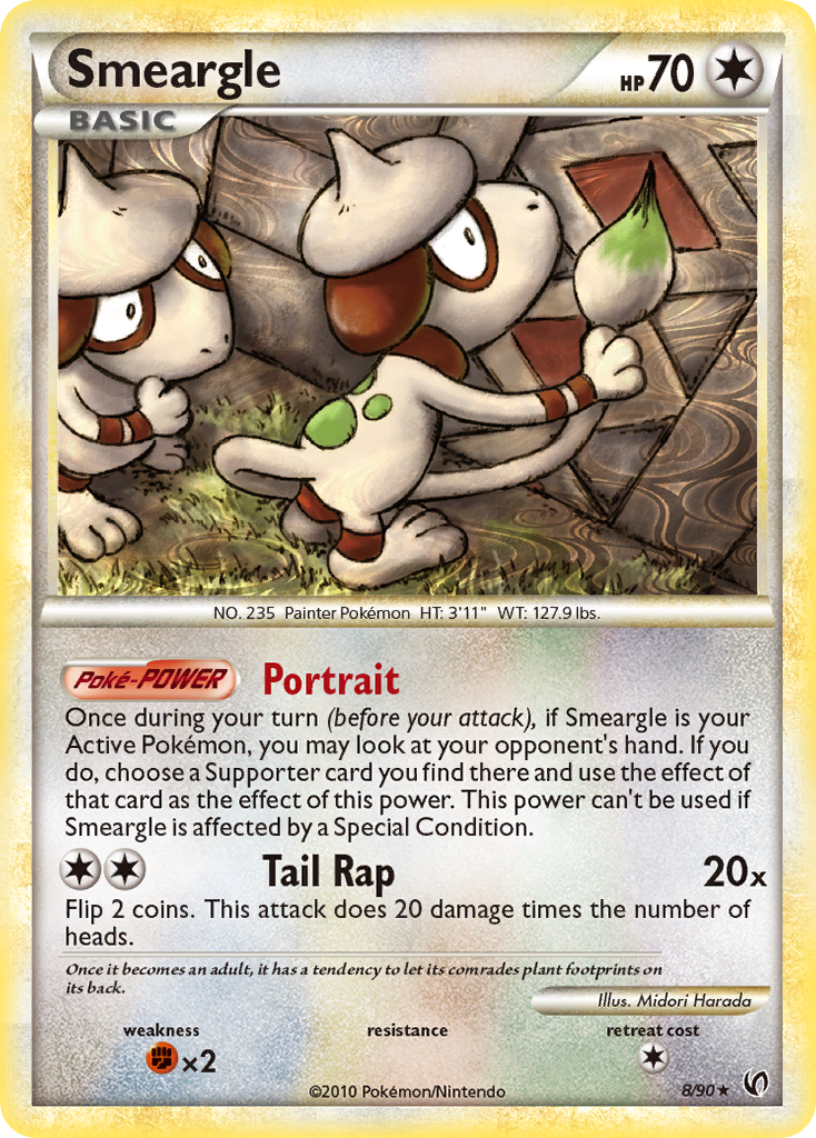 Smeargle (8/90) - HS—Undaunted Pokémon Card