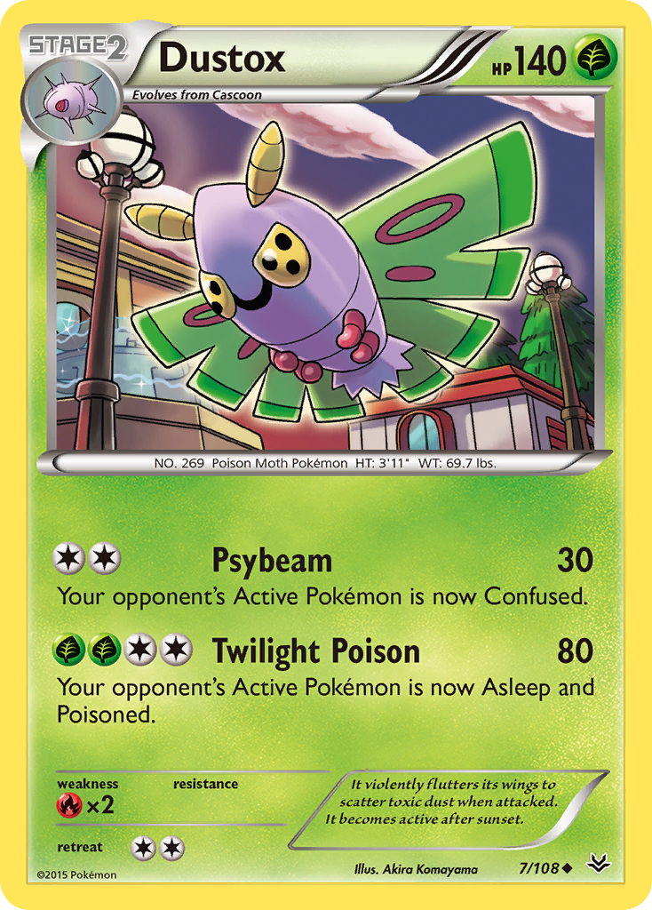 Dustox (7/108) - Roaring Skies Pokémon Card