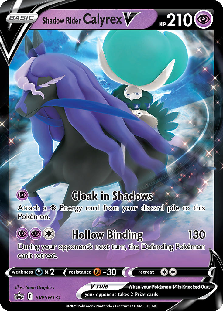 Shadow Rider Calyrex V (SWSH131) - SWSH Black Star Promos Pokémon Card