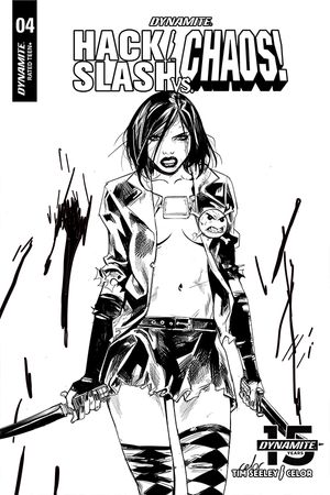 Hack/Slash vs Chaos! #5 (20 Copy Celor B&w Cover)