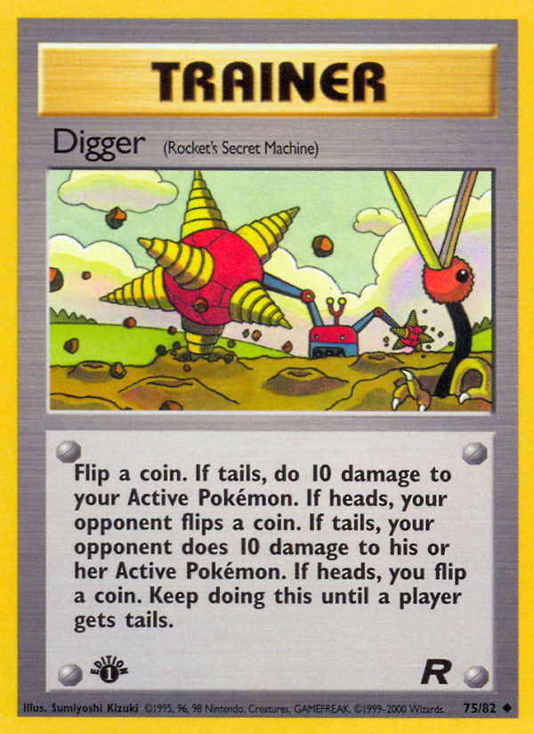 Digger (75/82) - Team Rocket (1st Edition) Pokémon Card