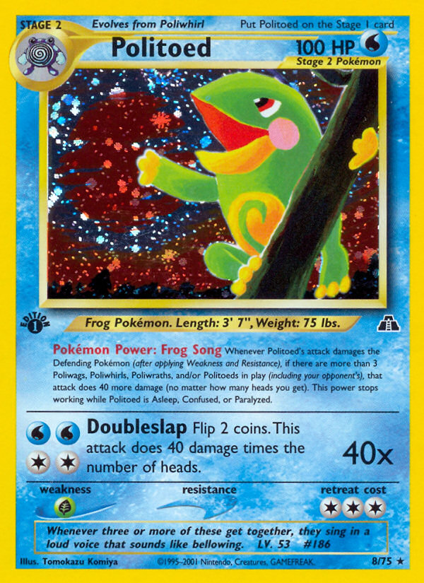 Politoed (8/75) - Neo Discovery Pokémon Card