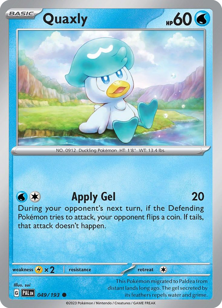 Quaxly (49/193) - Paldea Evolved Pokémon Card