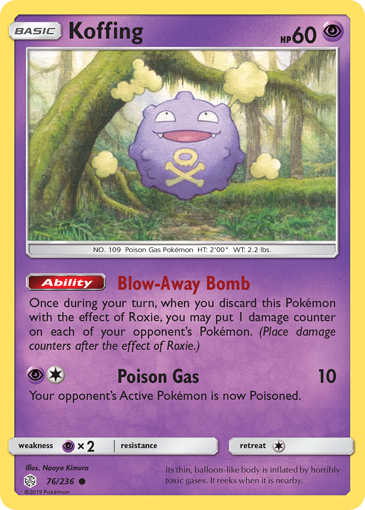 Koffing (76/236) - Cosmic Eclipse Pokémon Card