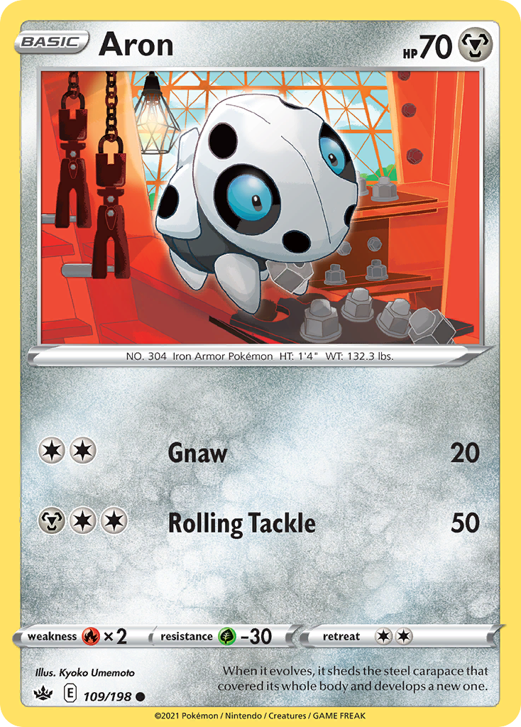 Aron (109/198) - Chilling Reign Pokémon Card