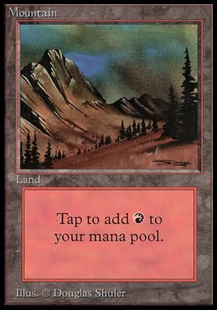 Mountain (Beta) (Green Sky) Trading Card