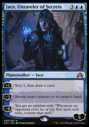 Jace, Unraveler of Secrets (Shadows over Innistrad) Trading Card