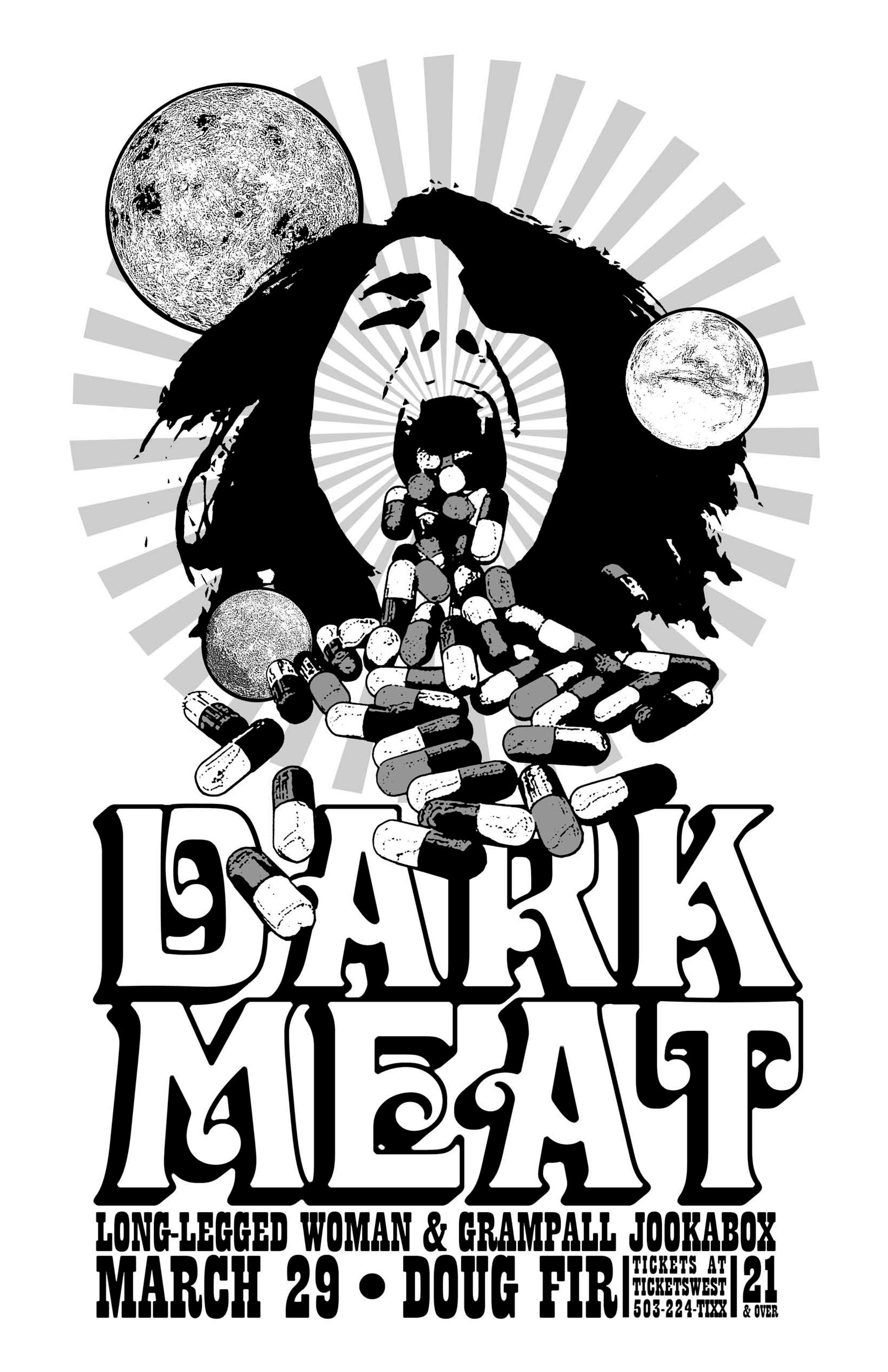 MXP-140.11 Dark Meat 2009 Doug Fir  Mar 29 Concert Poster