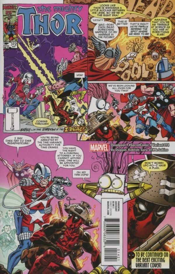 Deadpool #14 (Koblish Secret Comic Variant)