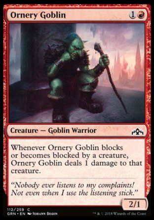 Ornery Goblin (Guilds of Ravnica) Trading Card