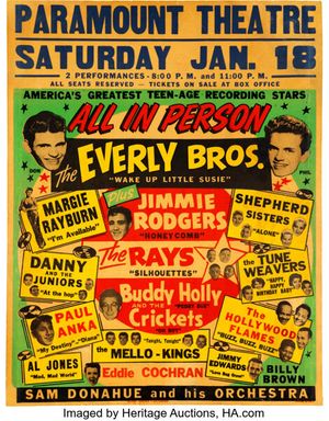 Everly Brothers & Buddy Holly Paramount Theatre Buffalo 1958