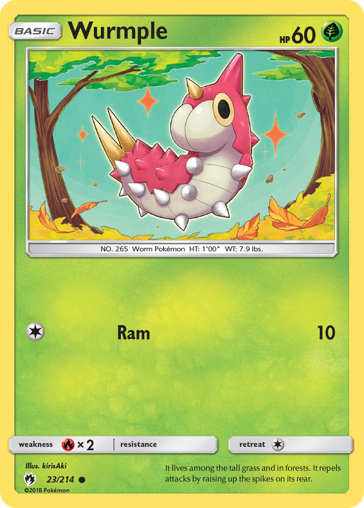 Wurmple (23/214) - Lost Thunder Pokémon Card