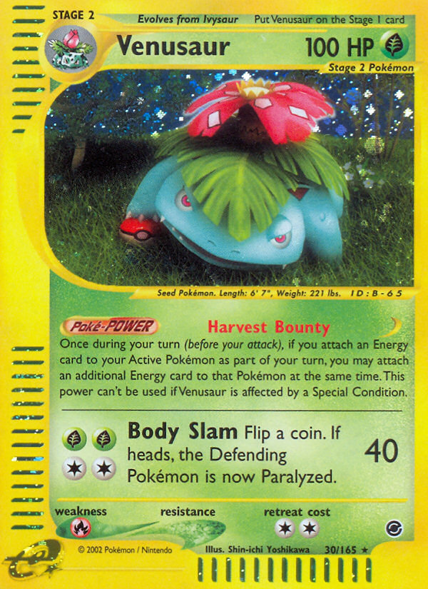 Venusaur (30/165) - Expedition Base Set Pokémon Card