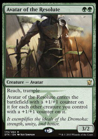 Avatar of the Resolute (Dragons of Tarkir) Trading Card