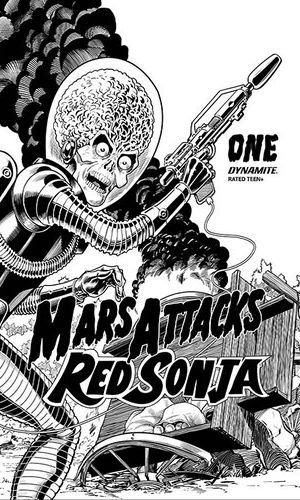 Mars Attacks Red Sonja #1 (25 Copy Kitson Card Homage B&W)