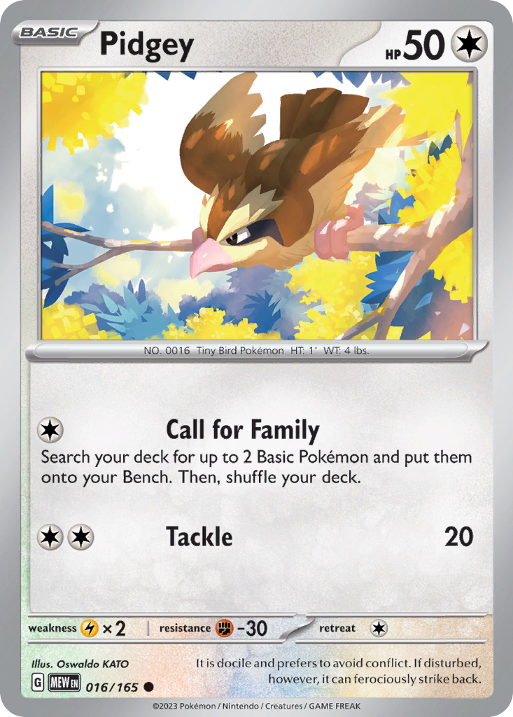 Pidgey (16/165) - 151 Pokémon Card