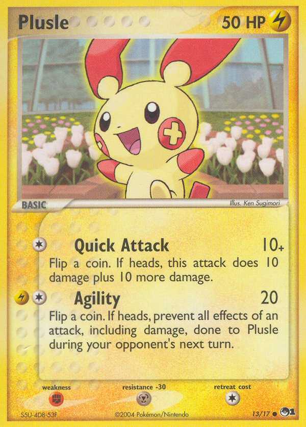 Plusle (13/17) - POP Series 1 Pokémon Card