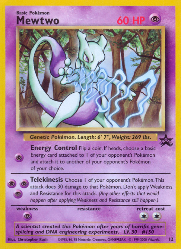 Mewtwo (12/53) - Wizards Black Star Promos Pokémon Card