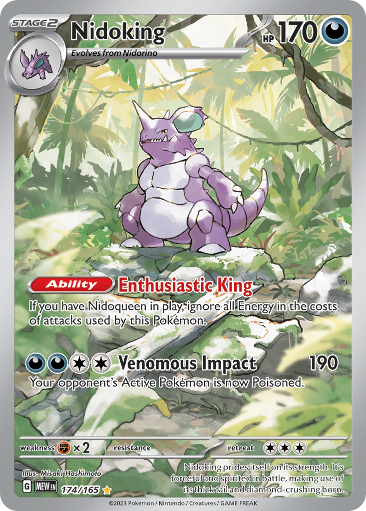 Nidoking (174/165) - 151 Pokémon Card