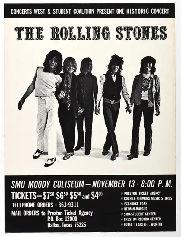 Rolling Stones SMU Moody Coliseum 1969