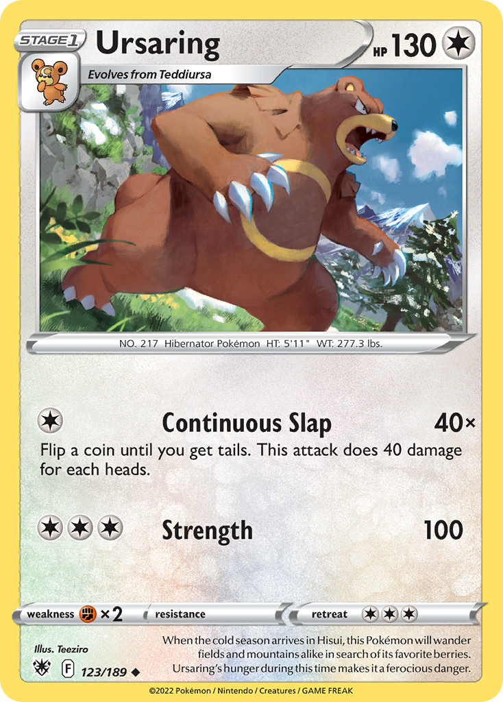 Ursaring (123/189) - Astral Radiance Pokémon Card