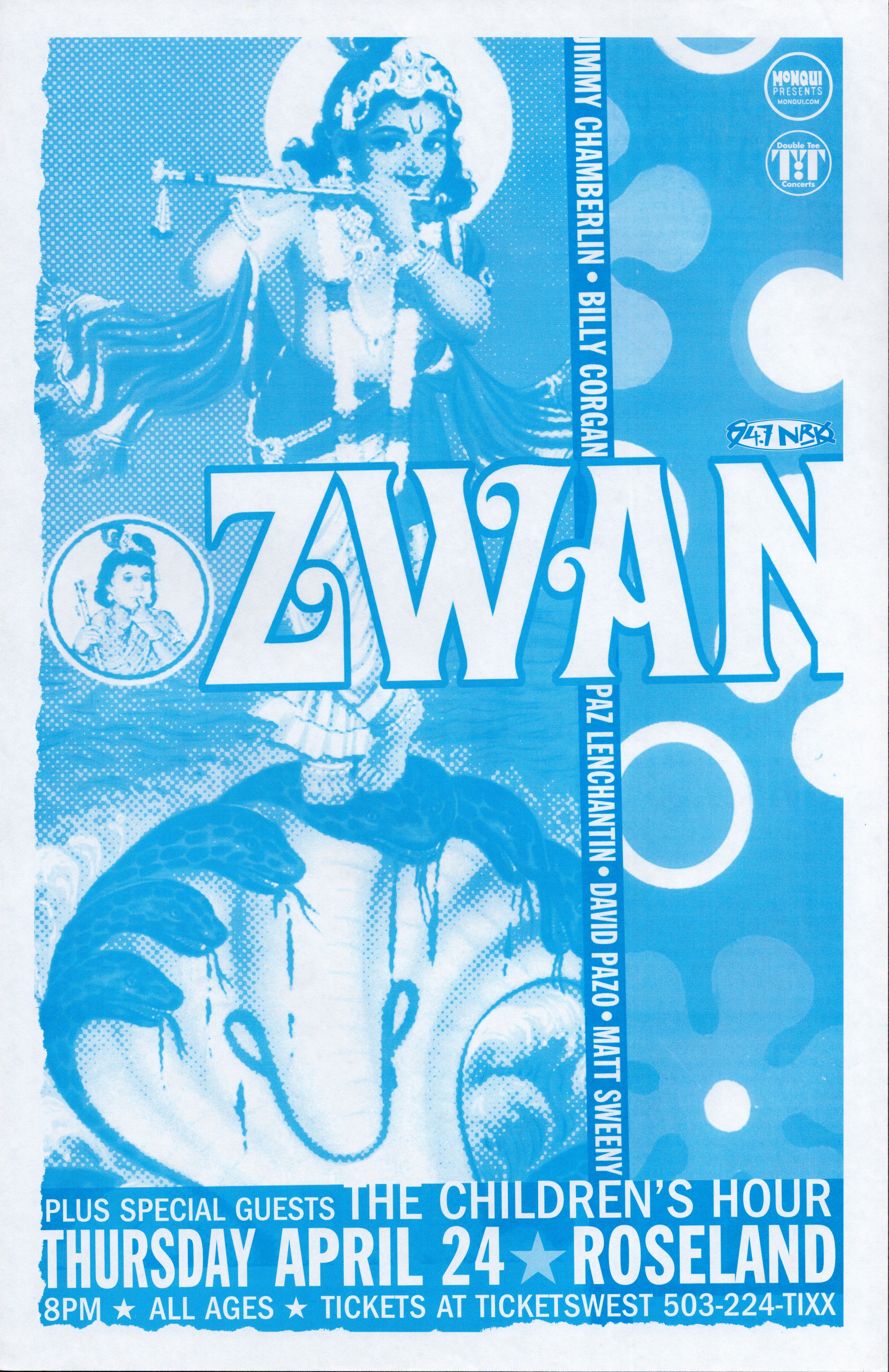 MXP-104.2 Zwan Roseland Theater 2003 Concert Poster