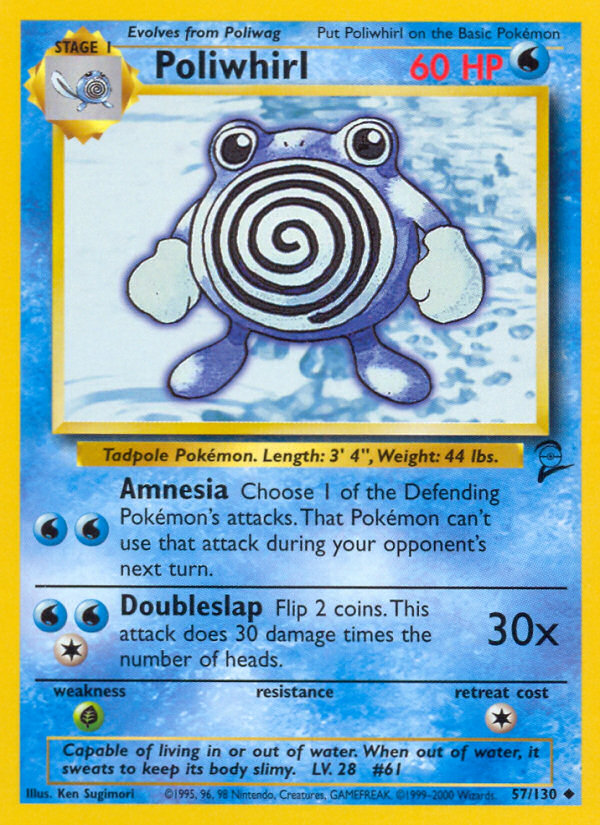 Poliwhirl (57/130) - Base Set 2 Pokémon Card