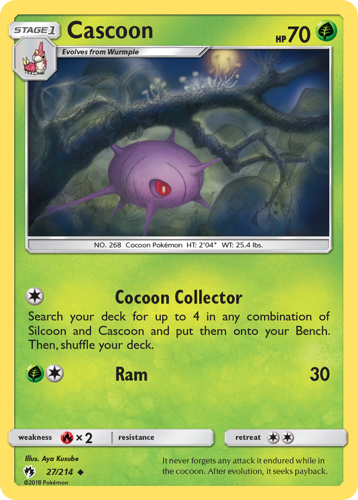 Cascoon (27/214) - Lost Thunder Pokémon Card