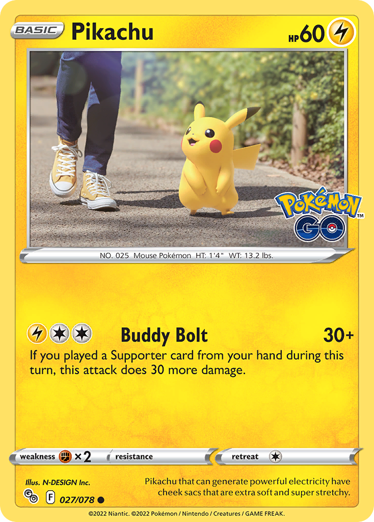 Pikachu (27/78) - Pokémon GO Pokémon Card