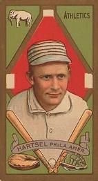 Topsy Hartsel 1911 T205 Gold Border Baseball (Piedmont Factory 25 Back) Sports Card