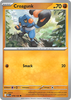 Croagunk (78/132) - Mega Evolution (Reverse Holo) Value - GoCollect