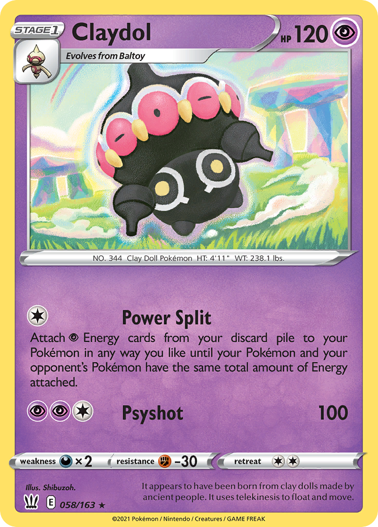 Claydol (58/163) - Battle Styles Pokémon Card