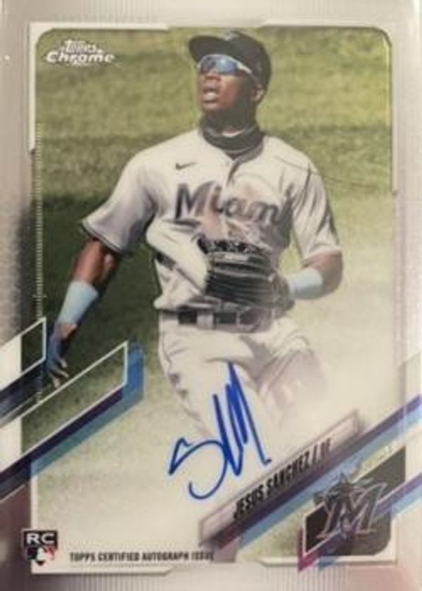 Jesus Sanchez 2021 Topps Chrome - Rookie Autographs Baseball #RA-JS