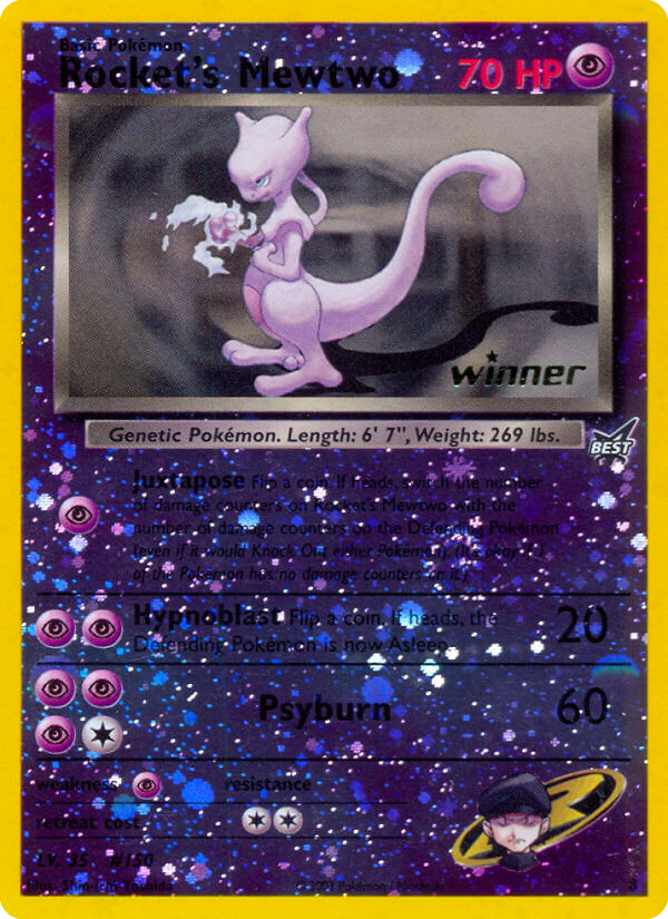 Rocket's Mewtwo (8/9) - Best of Game Pokémon Card