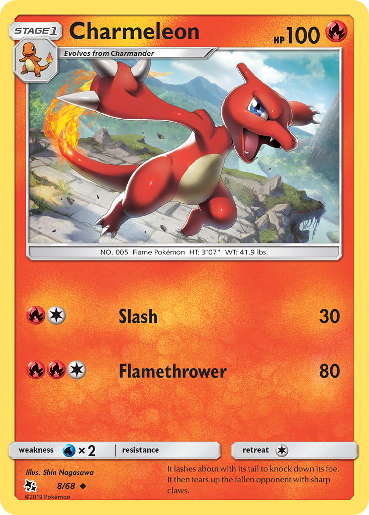 Charmeleon (8/68) - Hidden Fates Pokémon Card