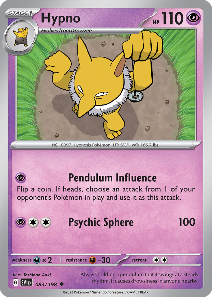 Hypno (83/198) - Scarlet & Violet Pokémon Card