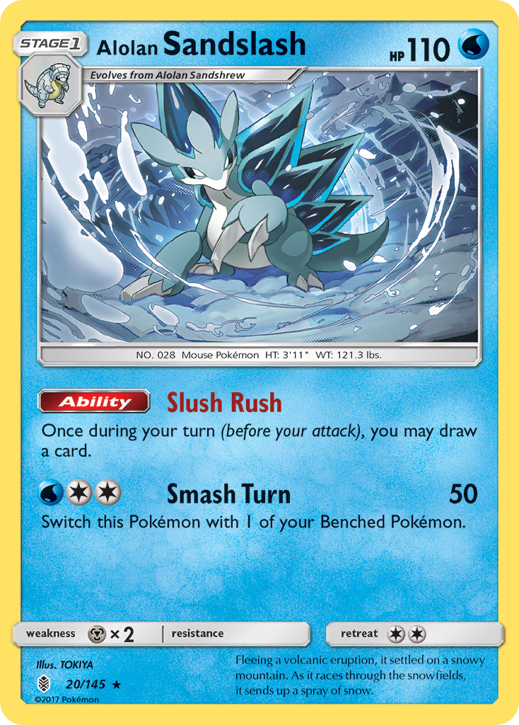 Alolan Sandslash (20/145) - Guardians Rising Pokémon Card