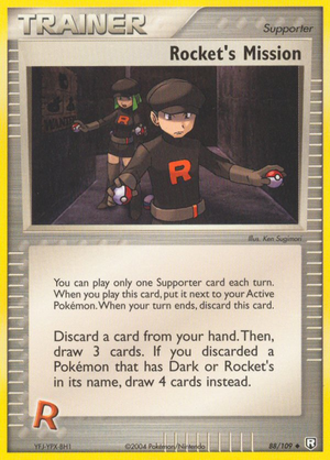 Rocket's Mission (Trainer: Supporter) (88/109) - Team Rocket Returns (Reverse Holo)