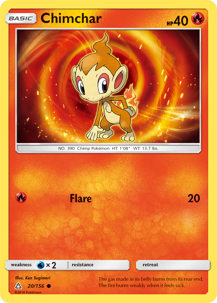 Chimchar (20/156) - Ultra Prism Pokémon Card