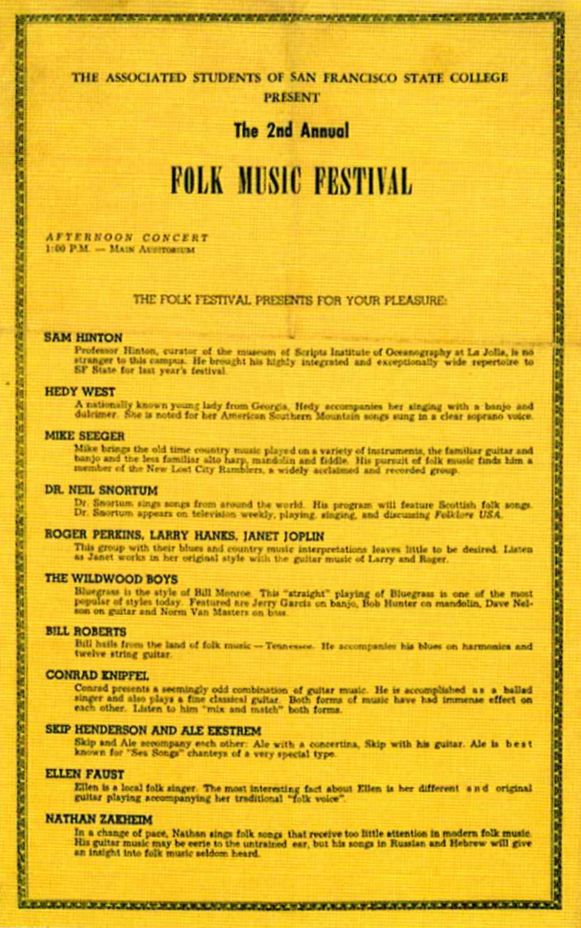 AOR-1.97 Second Annual Folk Music Festival	1963 Concert Poster