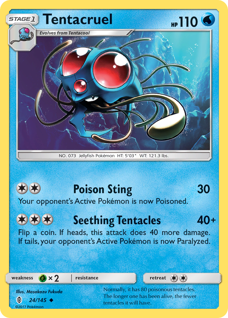 Tentacruel (24/145) - Guardians Rising Pokémon Card