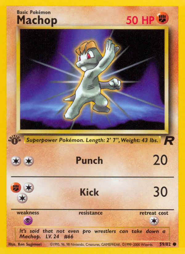 Machop (59/82) - Team Rocket (1st Edition) Pokémon Card