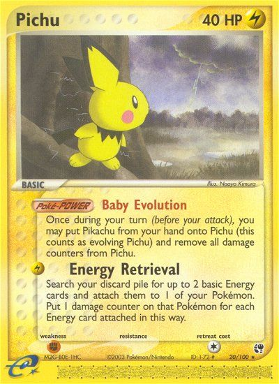 Pichu (20/100) - Sandstorm Pokémon Card