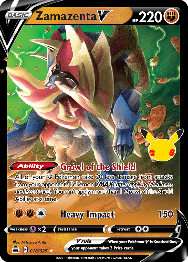 Zamazenta V (18/25) - Celebrations Pokémon Card