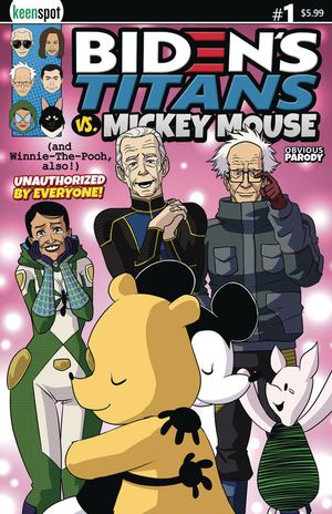 Bidens Titans Vs Mickey Mouse Unauth 1 Cvr D Mick Pooh comic cover