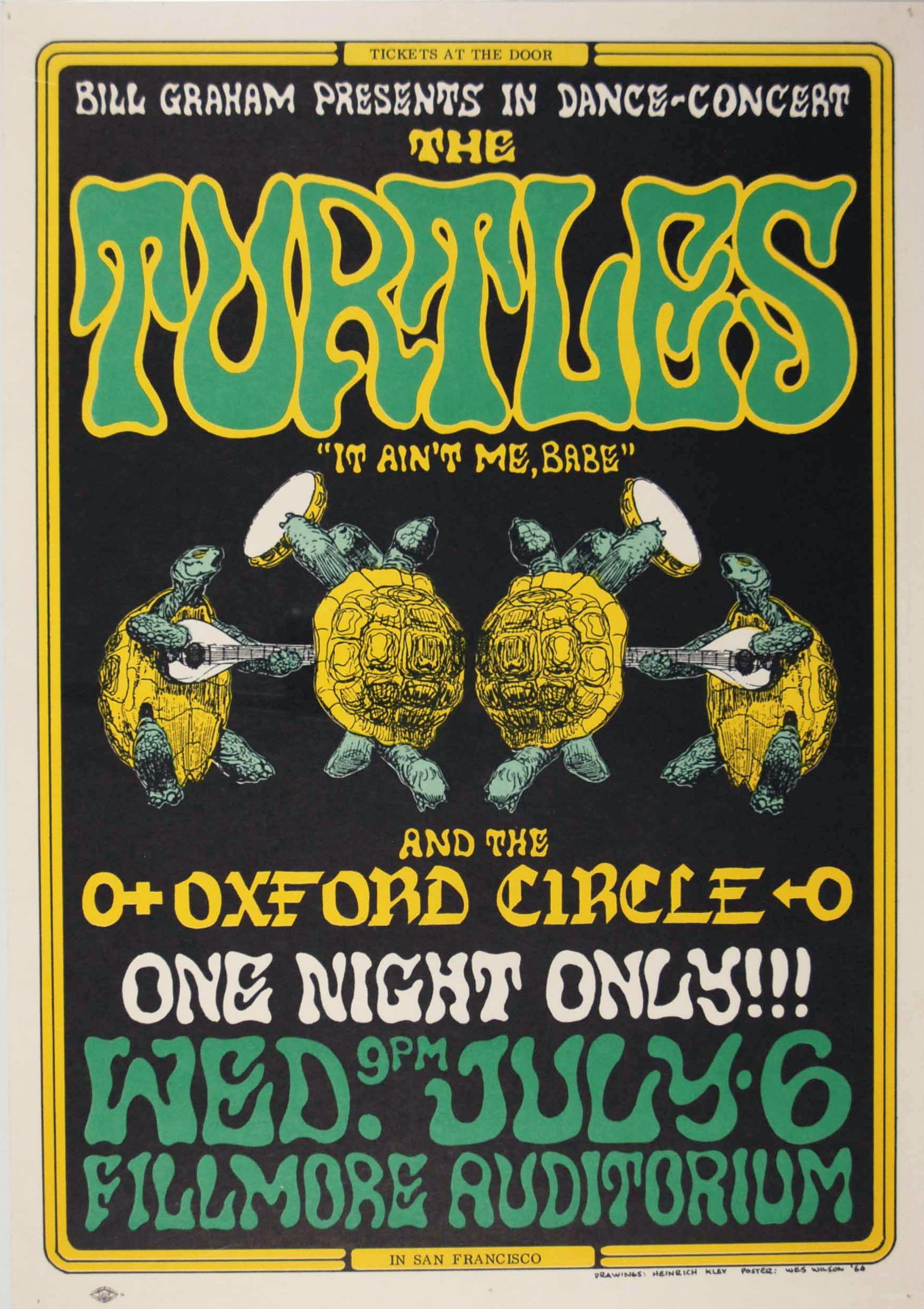 BG-15-OP-1 The Turtles The Fillmore 1966 Concert Poster