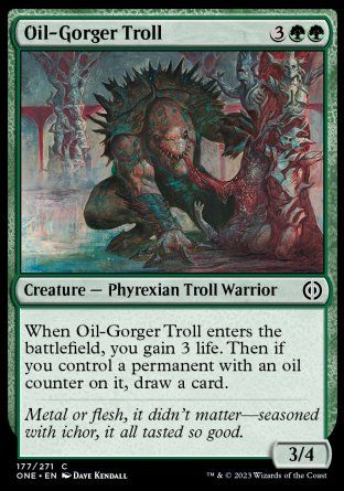 Oil-Gorger Troll (Phyrexia: All Will Be One) Trading Card